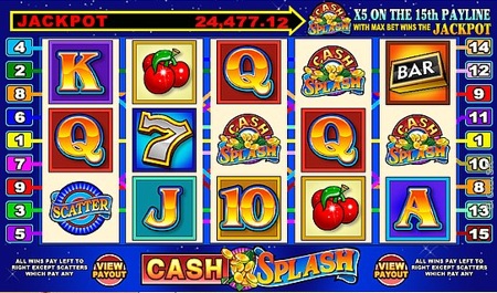 cash splash 5 reel slot